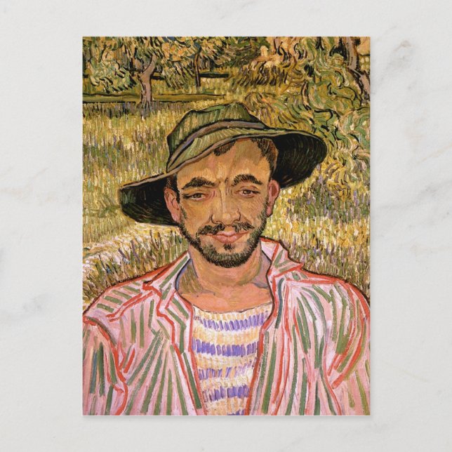 Portrait of a Young Peasant, Van Gogh Fine Art Postcard (Front)