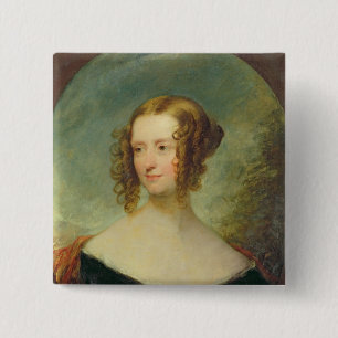 Portrait of a Young Woman 2 Inch Square Button