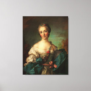 Portrait of a Young Woman by Jean-Marc Nattier Canvas Print