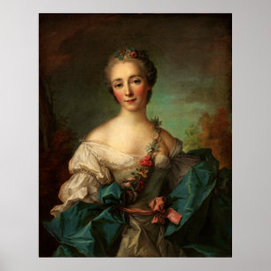Portrait of a Young Woman by Jean-Marc Nattier Poster