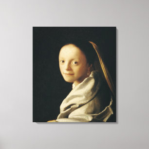 Portrait of a Young Woman, c.1663-65 Canvas Print