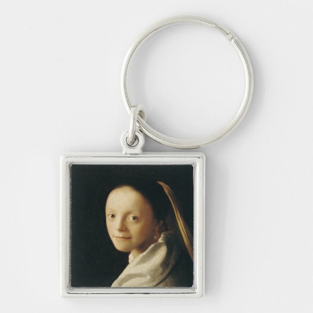 Portrait of a Young Woman, c.1663-65 Keychain (Front)