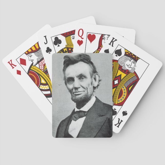 Portrait of Abe Lincoln 1 Playing Cards (Back)