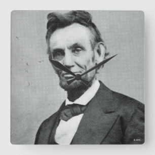 Portrait of Abe Lincoln 1 Square Wall Clock