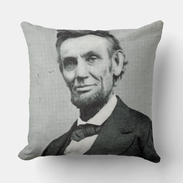Portrait of Abe Lincoln 1 Throw Pillow (Front)