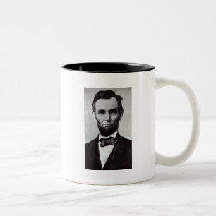 Portrait of Abe Lincoln 2 Two-Tone Coffee Mug