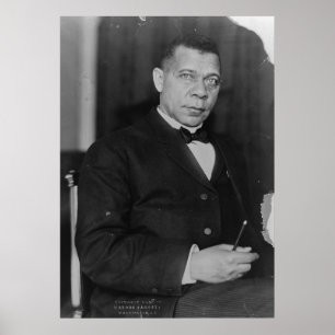 Portrait of Abolitionist Booker T. Washington Poster