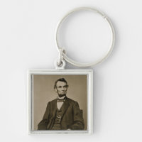Portrait of Abraham Lincoln (1809-65) (b/w photo)