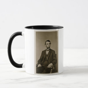 Portrait of Abraham Lincoln (1809-65) (b/w photo) Mug