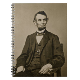 Portrait of Abraham Lincoln (1809-65) (b/w photo) Notebook