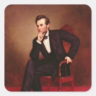 Portrait of Abraham Lincoln Square Sticker