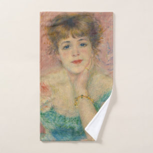 Portrait of Actress Jeanne Samary, Auguste Renoir Hand Towel