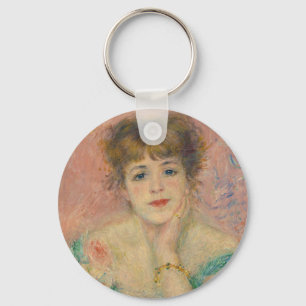 Portrait of Actress Jeanne Samary, Auguste Renoir Keychain