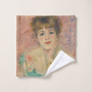 Portrait of Actress Jeanne Samary, Auguste Renoir Wash Cloth