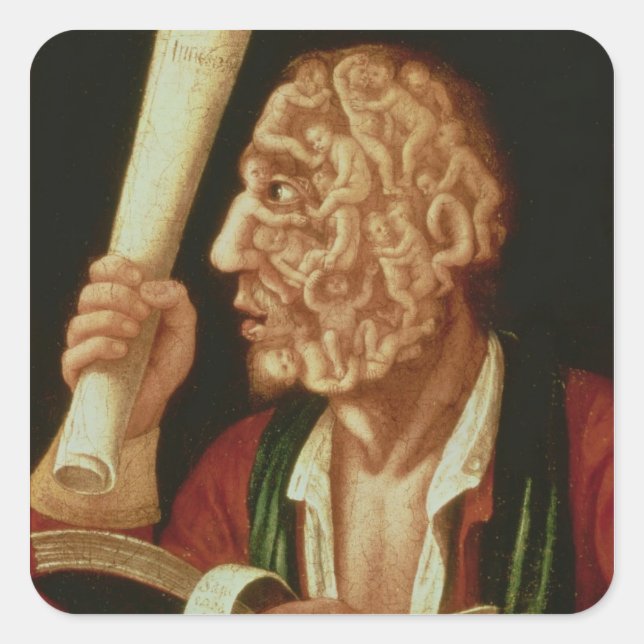 Portrait of Adam (oil) Square Sticker (Front)