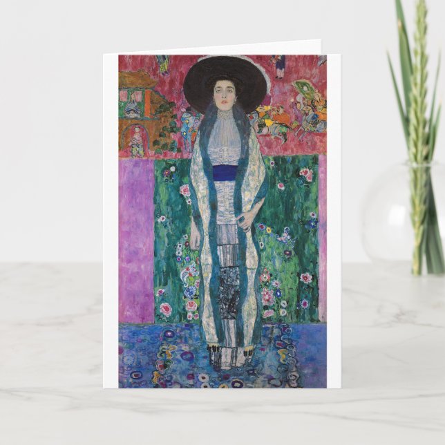 Portrait of Adele Bloch Bauer, Gustav Klimt Card (Front)