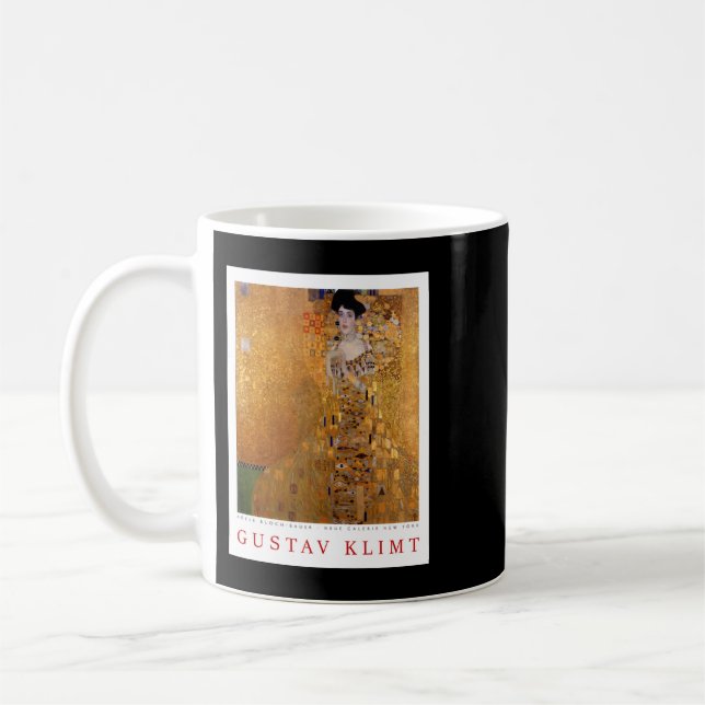 Portrait of Adele Bloch Bauer Gustav Klimt Coffee Mug (Left)