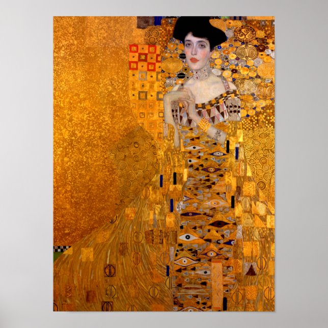 Portrait of Adele Bloch-Bauer I, 1907 by Klimt Poster (Front)