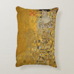 Portrait of Adele Bloch-Bauer I by Gustav Klimt Accent Pillow<br><div class="desc">Portrait of Adele Bloch-Bauer I (1903-1907) by Gustav Klimt is a vintage Victorian Era Symbolism fine art portrait painting. Portrait of Adele Bloch-Bauer I is also known as The Lady in Gold or the Woman in Gold. The portrait shows Adele Bloch-Bauer sitting on a golden chair in front of a...</div>