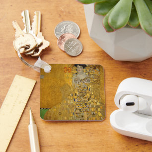 Portrait of Adele Bloch-Bauer I by Gustav Klimt Keychain