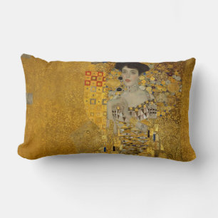 Portrait of Adele Bloch-Bauer I by Gustav Klimt Lumbar Pillow