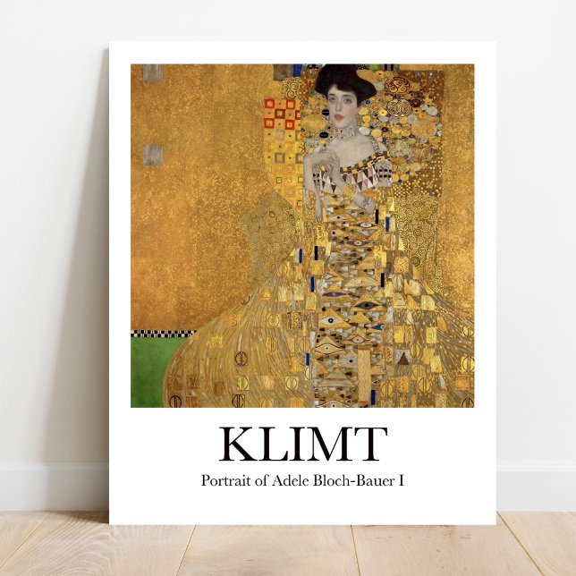 Portrait of Adele Bloch-Bauer I by Gustav Klimt Poster (Golden Lady: Klimt's Adele. Luxe art poster)