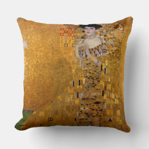  Portrait of Adele Bloch-Bauer I by Gustav Klimt  Throw Pillow