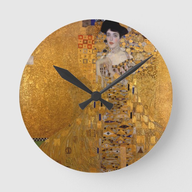 Portrait of Adele Bloch Bauer Round Clock (Front)