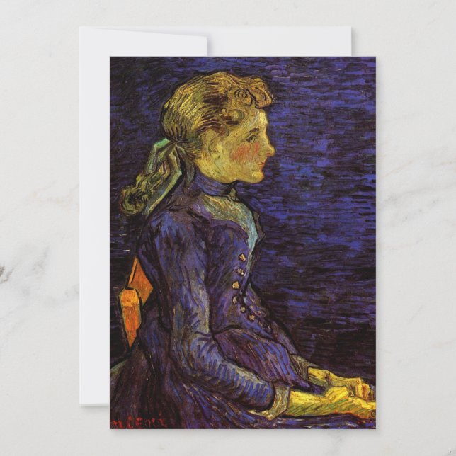 Portrait of Adeline Ravoux by Vincent van Gogh Invitation (Front)