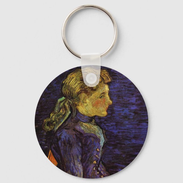 Portrait of Adeline Ravoux by Vincent van Gogh Keychain (Front)