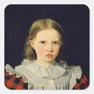 Portrait of Adolphine Kobke  19th June 1832 Square Sticker