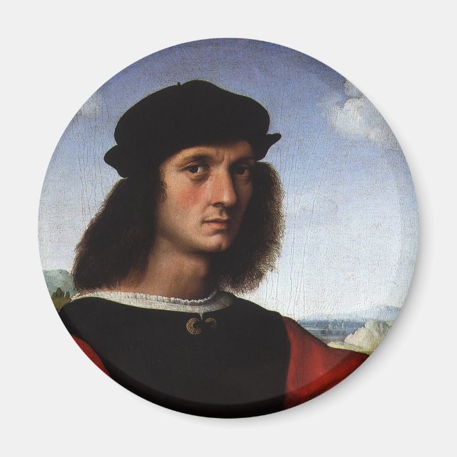 Portrait of Agnolo Doni by Raphael Sanzio Magnet (Front)