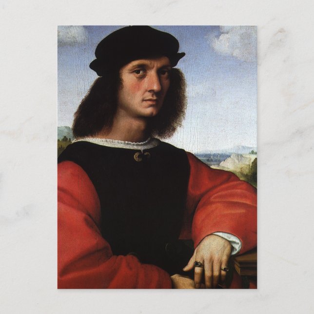 Portrait of Agnolo Doni by Raphael Sanzio Postcard (Front)