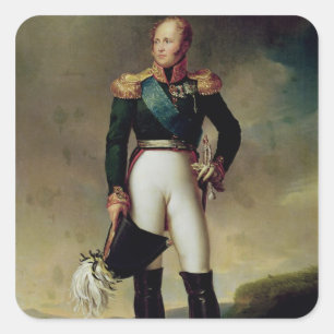 Portrait of Alexander I 1814 Square Sticker