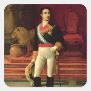 Portrait of Alfonso XII  1876 Square Sticker