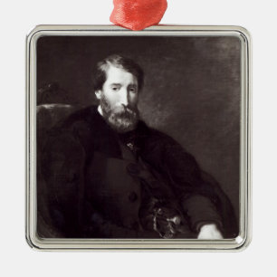 Portrait of Alfred Bruyas Metal Ornament