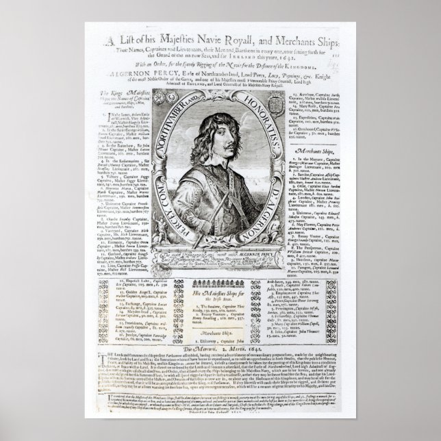 Portrait of Algernon Percy Poster (Front)