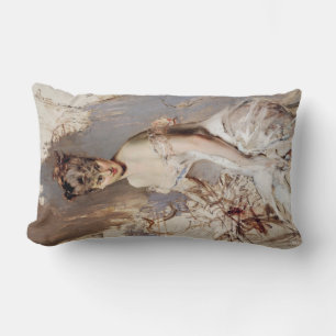 Portrait of Alice Regnault (Female Beauty) Lumbar Pillow