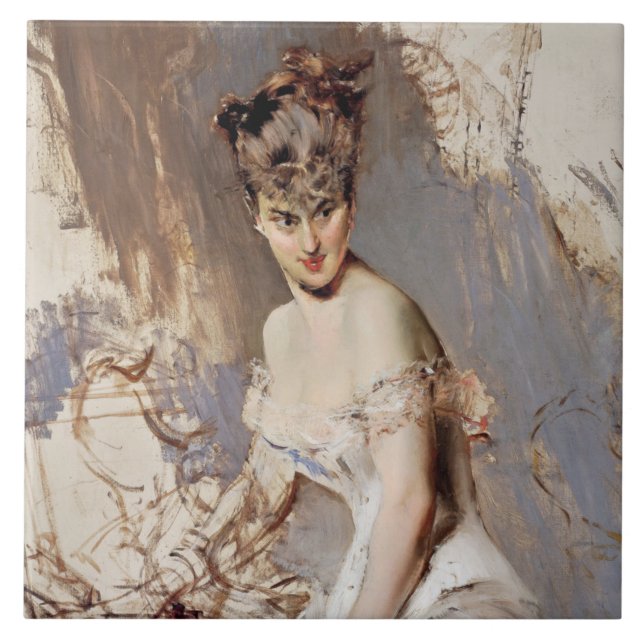 Portrait of Alice Regnault (Female Beauty) Tile (Front)