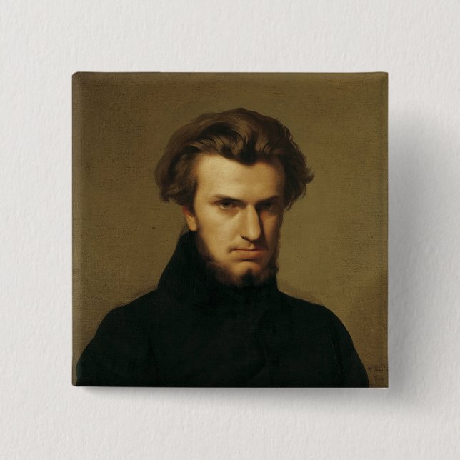 Portrait of Ambroise Thomas  1834 2 Inch Square Button (Front)
