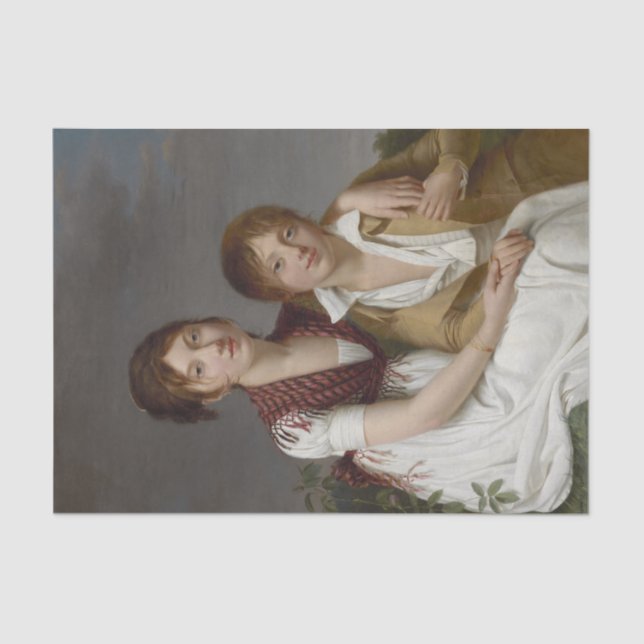 Portrait of Amelie-Justine and Charles Pontois Tissue Paper (Front)