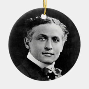 Portrait of American Magician Harry Houdini Ceramic Ornament