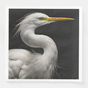 Portrait of an Egret II Napkin