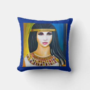 Portrait of an Egyptian Princess Throw Pillow