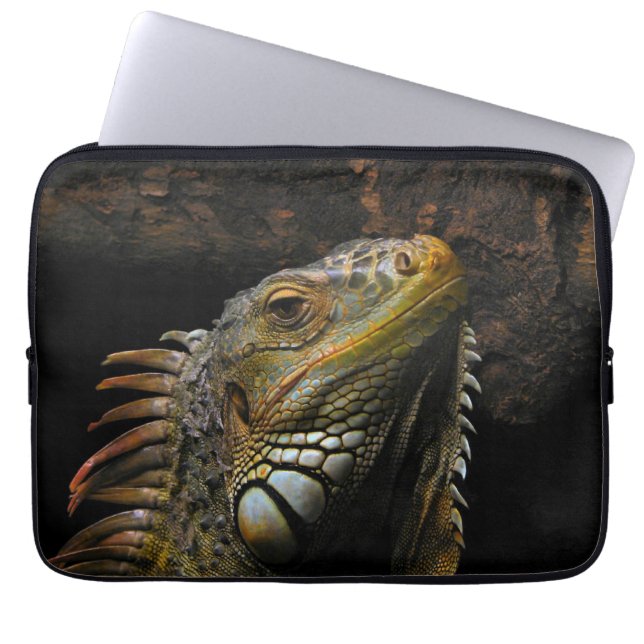 Portrait of an Iguana Laptop Sleeve (Front)