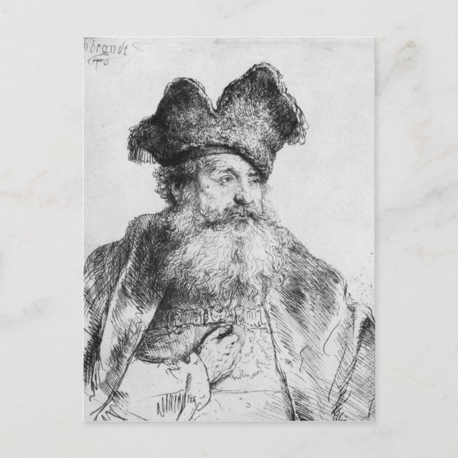 Portrait of an old man postcard (Front)