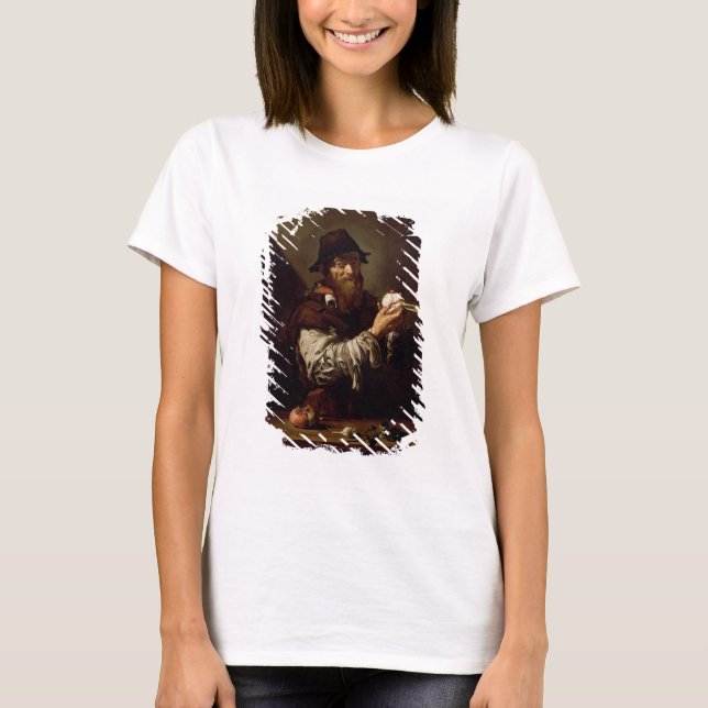 Portrait of an Old Man with an Onion (oil on canva T-Shirt (Front)