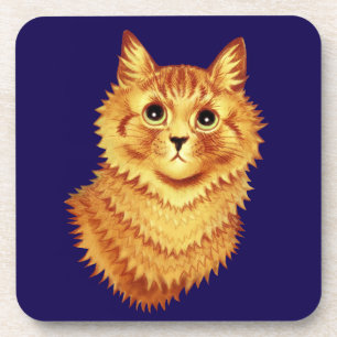 Portrait of an orange cat by Louis Wain  Coaster