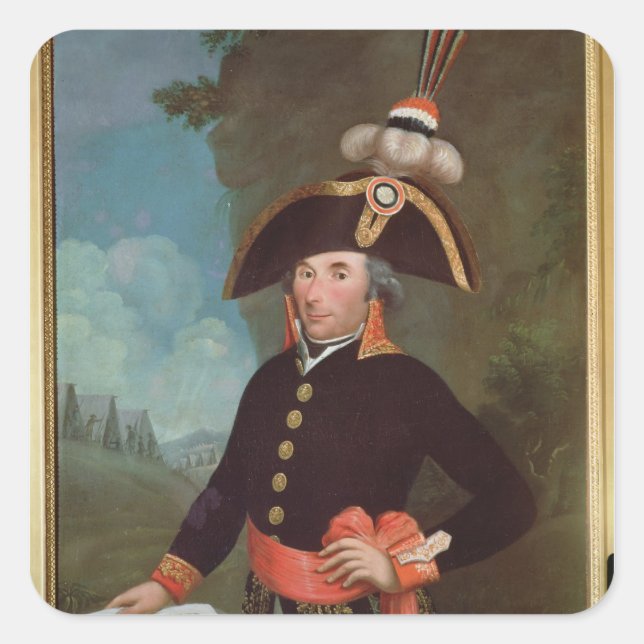 Portrait of Andre Massena Square Sticker (Front)