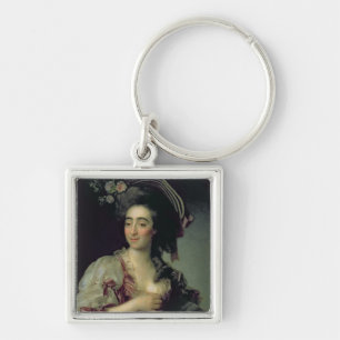 Portrait of Anna Davia-Bernucci, 1782 Keychain
